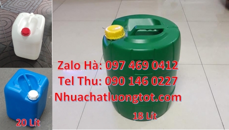Can hdpe 20l vuông, Can vuông 25l đựng phân bón, can 25l trắng, Can dẹp 30l đựng sữa tươi