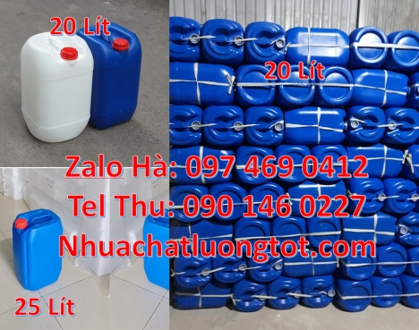 Can hdpe 20l vuông, Can vuông 25l đựng phân bón, can 25l trắng, Can dẹp 30l đựng sữa tươi