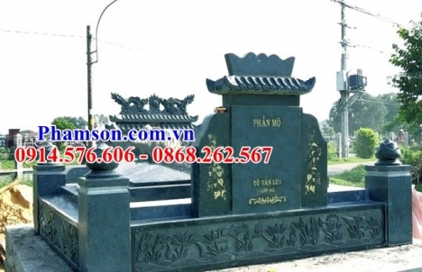 88 lăng mộ đá đẹp hải phòng - mộ đôi bằng đá ninh bình