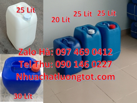 Can hdpe 20l vuông, Can vuông 25l đựng phân bón, can 25l trắng, Can dẹp 30l đựng sữa tươi