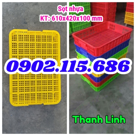 Sọt nhựa cao 10cm, sóng nhựa rỗng HS010, thùng nhựa rỗng, sóng nhựa cao 1T, sọt nhựa siêu thị, sọt đ