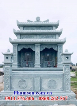 88 lăng mộ đá đẹp hải phòng - mộ đôi bằng đá ninh bình