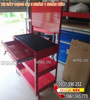 2 mẫu xe đẩy, kệ đựng dụng cụ cơ khí 3 ngăn 1 ngăn kéo chất lượng giá tốt