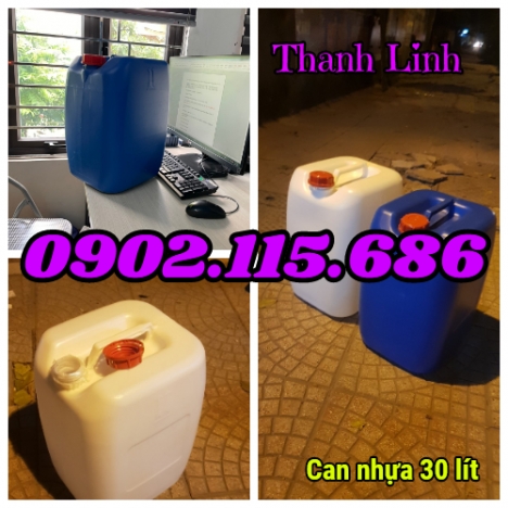 Can nhựa 30 lít, can nhựa đựng hóa chất, can nhựa HDPE, can nhựa đựng chất lỏng, can nhựa, can 30 lí