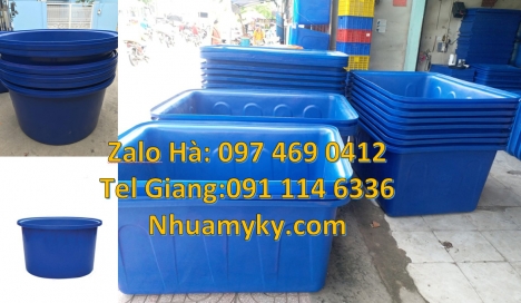 thùng nhựa vuông 750 lít, Thùng nhựa vuông, Thùng tròn 1000l, Thùng nhựa 1200 lít đựng muối ph
