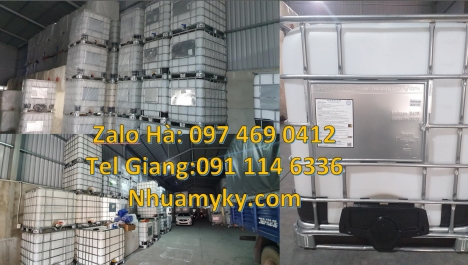 Thùng ibc dung tích 1000 lít, bồn ibc, Bồn nhựa, bồn đựng hóa chất 1000 lít Thùng nhựa trắng dung t