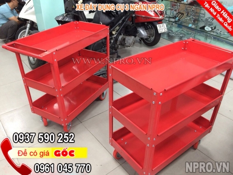 2 mẫu xe đẩy, kệ đựng dụng cụ cơ khí 3 ngăn 1 ngăn kéo chất lượng giá tốt