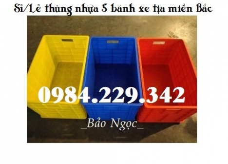 Thùng nhựa đặc 5 bánh, sóng nhựa đặc bánh xe, sóng nhựa đặc 8 tầng