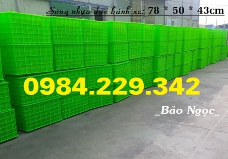 Thùng nhựa đặc 5 bánh, sóng nhựa đặc bánh xe, sóng nhựa đặc 8 tầng