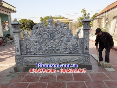 199 Cuốn thư đá đẹp điện biên - bức bình phong bằng đá khối