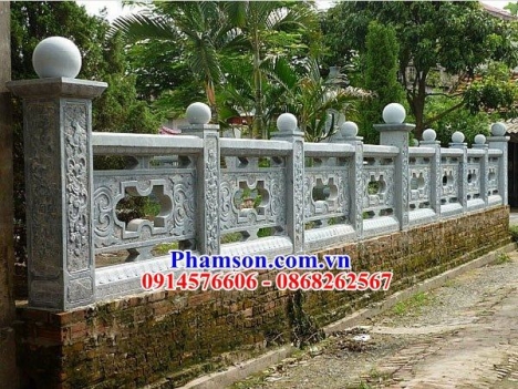 32 Lan can đá đẹp lạng sơn - tường bao bằng đá nguyên khối