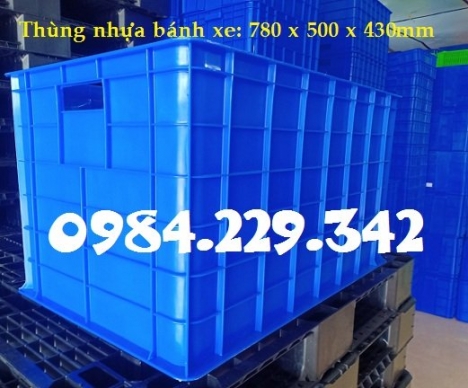 Thùng nhựa đặc 5 bánh, sóng nhựa đặc bánh xe, sóng nhựa đặc 8 tầng