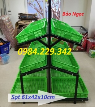 Sọt nhựa cao 10cm, sóng nhựa rỗng HS010, thùng nhựa rỗng, sóng nhựa cao 1T, sọt nhựa siêu thị, sọt đ