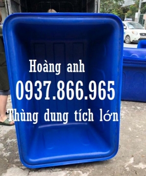 Thùng nhựa dung tích lớn dùng chế biến thủy sản, thùng nhựa 1000l, thùng dung tích lớn xử lý nước th