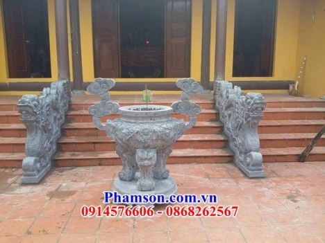 68 Lư hương đá đẹp hòa bình - đỉnh hương đá đền chùa