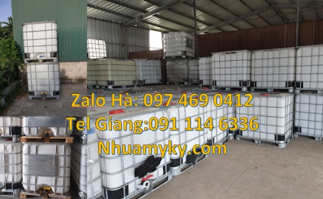 Thùng ibc dung tích 1000 lít, bồn ibc, Bồn nhựa, bồn đựng hóa chất 1000 lít Thùng nhựa trắng dung t