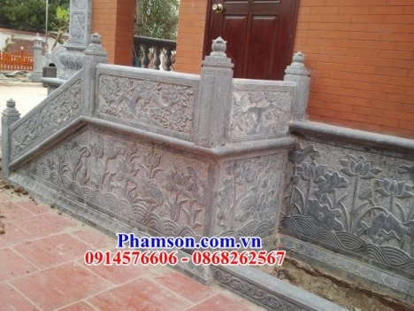 32 Lan can đá đẹp lạng sơn - tường bao bằng đá nguyên khối