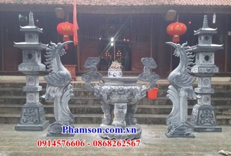 68 Lư hương đá đẹp hòa bình - đỉnh hương đá đền chùa