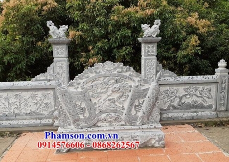199 Cuốn thư đá đẹp điện biên - bức bình phong bằng đá khối