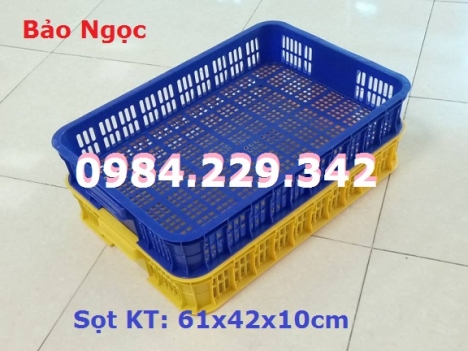 Sọt nhựa cao 10cm, sóng nhựa rỗng HS010, thùng nhựa rỗng, sóng nhựa cao 1T, sọt nhựa siêu thị, sọt đ