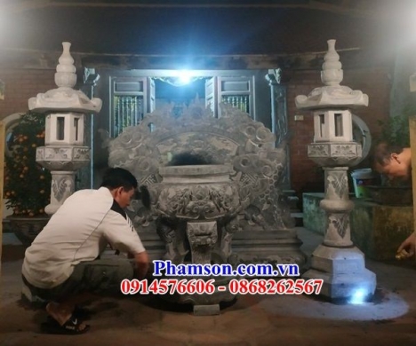 68 Lư hương đá đẹp hòa bình - đỉnh hương đá đền chùa