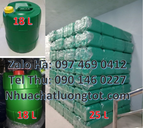 Can hdpe 20l vuông, Can vuông 25l đựng phân bón, can 25l trắng Can dẹp 30l đựng sữa tươi