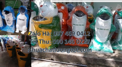 Thùng rác thú composite, Sọt rác con voi, sọt rác cá heo Thùng rác chuột mickey. Thùng rác hìn