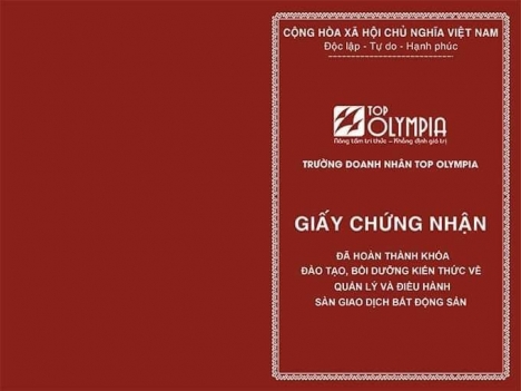 Top Olympia thông báo khai giảng khoá BĐS tại Đăk Lăk