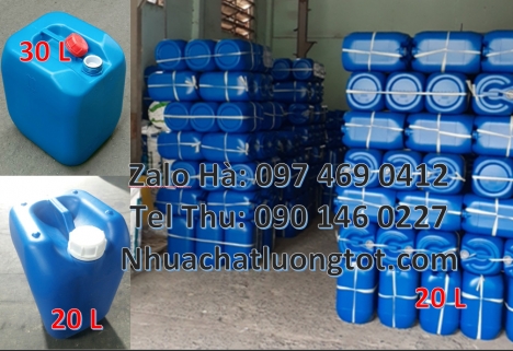 Can hdpe 20l vuông, Can vuông 25l đựng phân bón, can 25l trắng Can dẹp 30l đựng sữa tươi