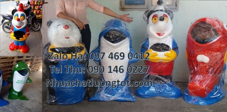 Thùng rác thú composite, Sọt rác con voi, sọt rác cá heo Thùng rác chuột mickey. Thùng rác hìn