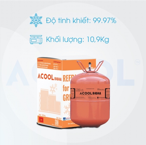 Nơi uy tín cung cấp gas lạnh công nghiệp R404 10.9kg / bình