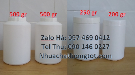 Hũ 1kg vặn, Hũ giá rẻ, Hũ nhựa hdpe 500gr đựng hóa chất, hũ 1kg đựng bột mới 100% Hủ nhựa 200gr