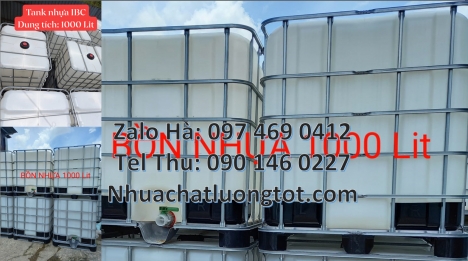bồn ibc, Bồn nhựa, bồn đựng hóa chất 1000 lít, Thùng nhựa trắng dung tích lớn bồn ibc, thùng