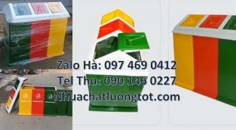 Thùng rác bập bênh, Thùng rác nhựa duy tân, thùng rác 3 ngăn, thùng rác 60 lít 120 lít, sọt rác 240l