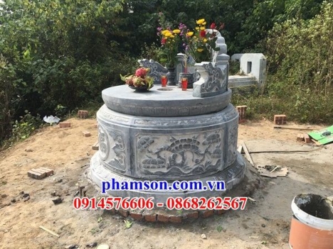008 mộ đá tròn đẹp nhất quảng trị - lăng mộ để tro hài cốt