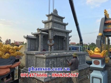008 Mộ đá ba mái đẹp tiền giang - nhà mồ để tro cốt