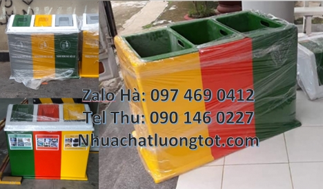 Thùng rác bập bênh, Thùng rác nhựa duy tân, thùng rác 3 ngăn, thùng rác 60 lít 120 lít, sọt rác 240l