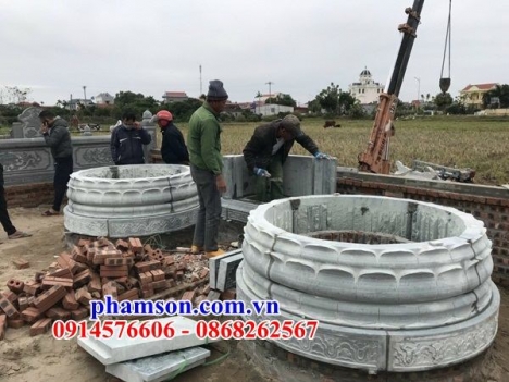 008 mộ đá tròn đẹp nhất quảng trị - lăng mộ để tro hài cốt