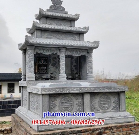 008 Mộ đá ba mái đẹp tiền giang - nhà mồ để tro cốt