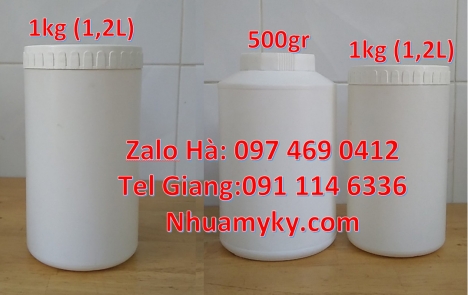 Nơi bán hũ 2kg hdpe, Hũ tròn 0.8l, Hũ đựng thực phẩm, Hủ nhựa 1kg garenty đựng thuốc thú ý, Hủ nhựa