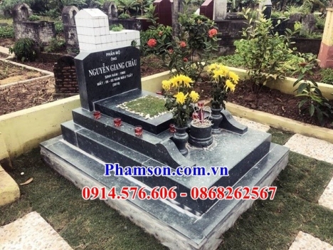 104 Lăng mộ đá đơn giản vĩnh long - mồ cất để tro cốt bằng đá khối
