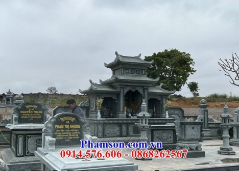 107 Mộ đá đẹp cao bằng - mẫu mộ đá không mái bằng đá khối