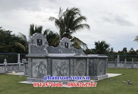 55 Mộ đá mỹ nghệ trà vinh - lăng mộ không mái để tro cốt