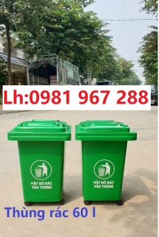 Thùng rác nhựa  60 lít ,thùng rác công cộng 60 l