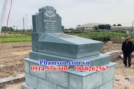 104 Lăng mộ đá đơn giản vĩnh long - mồ cất để tro cốt bằng đá khối