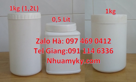 Nơi bán hũ 2kg hdpe, Hũ tròn 0.8l, Hũ đựng thực phẩm, Hủ nhựa 1kg garenty đựng thuốc thú ý, Hủ nhựa