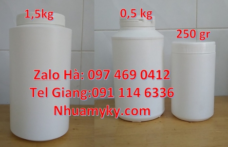 Nơi bán hũ 2kg hdpe, Hũ tròn 0.8l, Hũ đựng thực phẩm, Hủ nhựa 1kg garenty đựng thuốc thú ý, Hủ nhựa