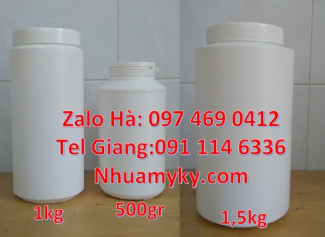Nơi bán hũ 2kg hdpe, Hũ tròn 0.8l, Hũ đựng thực phẩm, Hủ nhựa 1kg garenty đựng thuốc thú ý, Hủ nhựa