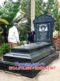 107 Mộ đá đẹp cao bằng - mẫu mộ đá không mái bằng đá khối
