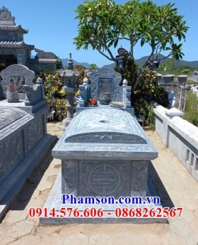 107 Mộ đá đẹp cao bằng - mẫu mộ đá không mái bằng đá khối